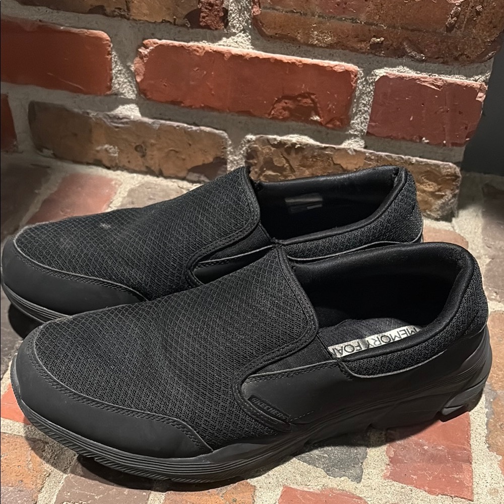Skechers Black Loafers Slip-On Comfort Shoes
